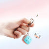 2 PCS Mini Keychain Magic Cube Decompression Toy Third-order Keychain Flat Version