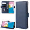 Dual-side Magnetic Buckle Horizontal Flip Leather Case for Galaxy Note 10 Pro, with Holder & Card Slots & Wallet & Photo Frame(Dark Blue)