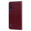 For Xiaomi Mi A3 Rose Embossed Horizontal Flip PU Leather Case with Holder & Card Slots & Wallet(Brown)