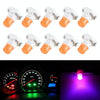 10PCS 2W T4.2 Wedge Instrument Panel LED Light Dashboard Gauge Cluster Indicator Lamp Bulb (Pink Light)