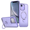 For iPhone XR Wing Series Gen2 MagSafe Metal Ring Holder Phone Case(Light Purple)
