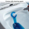 Disposable Toilet Brush Long Handle Cleaning Brush With Base Hanging Toilet Brush Set(White)