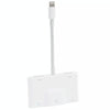 NK-1033 5 in 1 8 Pin Male to Dual USB + 3.5mm AUX + Ethernet + 8 Pin Power Female Adapter