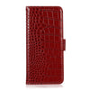 For Samsung Galaxy A26 5G Crocodile Top Layer Cowhide Leather Phone Case(Red)