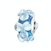 S925 Sterling Silver Blue Flower Glass Beads DIY Jewelry(SCC2737)
