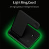 Z5 QI Vertical Magnetic Wireless Charger for Mobile Phones & Apple Watches & AirPods / Xiaomi Redmi AirDots, with Touch Ring Light (White)