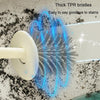 3 In 1 No Punch Wall Mounted Toilet Brush Household TPR Bristles Bathroom Cleaning Brush With Base(Cream)