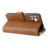 For Samsung Galaxy S25 5G 9-Card Slots Zipper Wallet Bag Leather Phone Case(Brown)