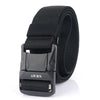 AWMN Men Outdoor Metal Buckle Elastic Nylon Belt, Length: 120cm(Twill Black)