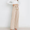 Women Suit Trousers Casual Versatile Wide Leg Trousers Temperament Commuter Pants, Size: XL(Apricot)