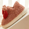 Winter Indoor Thick-Soled Rabbit Ear Bowknot Warm Cotton Slippers, Size: 40-41(Pink)