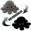 Flipped Octopus Doll Double-Sided Flipping Doll Plush Toy(Gray + Black)