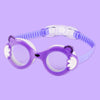 JIEHU JH8560 Children Waterproof and Anti-fog Cartoon Cat Shape Swimming Goggles(Purple)