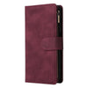 For Samsung Galaxy A26 5G Multifunctional Frosted Zipper Wallet Leather Phone Case(Wine Red)