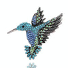 Inlaid Bee Bird Brooch Personality Clothing Pins Scarf Buckle(Blue)
