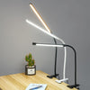 LED Table Lamp With Clamp & Flexible Gooseneck USB Reading Light Bedside Lamp, Spec: 4 Buttons Dimming Black