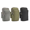 Outdoor Phone Carrying Case Pouch Nylon Crossbody Shoulder Cell Phone Holster Waist Belt Wallet Bag with Carabiner(Army Green)
