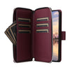 For Samsung Galaxy A35 Nine-card Slots Zipper Wallet Bag Leather Phone Case(Wine Red)