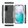 For Samsung Galaxy A26 5G Tire Texture TPU + PC Phone Case with Holder(Black)