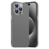 For iPhone 15 Pro Nano Lens Cover Liquid Silicone Phone Case(Titanium Gray)