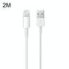 USB Sync Data / Charging Cable for iPhone, iPad, Length: 2m(White)