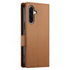 For Samsung Galaxy A26 5G Side Buckle Magnetic Frosted Leather Phone Case(Brown)