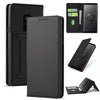 For Samsung Galaxy S9+ Strong Magnetism Liquid Feel Horizontal Flip Leather Case with Holder & Card Slots & Wallet(Black)