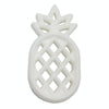 Pineapple Silicone Teether Babies Teething Pendant Nursing Soft Silicone Safe Toys for Soothe Teething Baby(White)