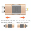 256GB Type-C + 8 Pin + USB 3.0  3 In 1 OTG Metal USB Flash Drive(Rose Gold)