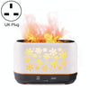 Desktop 3D Simulation Flame Incense Smoked Machine Humidifier, Colour:White(UK Plug)