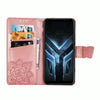 For Asus ROG Phone 3 ZS661KS Butterfly Love Flower Embossed Horizontal Flip Leather Case with Bracket / Card Slot / Wallet / Lanyard(Rose Gold)