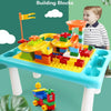 Multifunctional Building Table Learning Toy Puzzle Assembling Toy For Children, Style: 76 Blocks