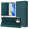For iPhone 12 mini RC01 Dual-Folded Magnetic Suction RFID Leather Phone Case(Dark Green)