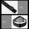 SKMEI 1634 Men Waterproof Watch Fashion Quartz Watch(Black Steel Belt)