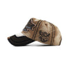YANG GUAN Eagle Pattern Embroidered Washed Baseball Cap Sun Protection Cap, Size: 54cm(Black)