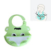 Waterproof Baby Bib Children Silicone Feeding Bag, Colour:Green Fox