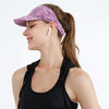 Sports Headband Empty Top Hat Summer Outdoor Sunscreen Breathable Riding And Running Peaked Cap For Men And Women, Size: Free Szie(Flower Purple)