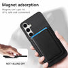 For Samsung Galaxy S25+ 5G Retro Magsafe Card Bag PU Back Cover Phone Case(Black)