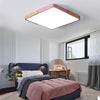 Wood Macaron LED Square Ceiling Lamp, White Light, Size:30cm(White)