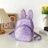 PU Children Sequin Backpack Girls Single-Shoulder Bag(Purple)