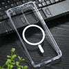 For Huawei P40 Pro Magsafe Case Clear Four-corner Airbag Shockproof PC + TPU Case with Magnetic(Transparent)