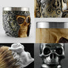 Skull Cleansing Shaving and Foaming Tools, Color Classification: Beard Brush Golden