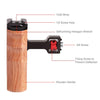 PULUZ 3/8 inch Screw Universal Camera Wooden Side Handle with Cold Shoe Mount for Camera Cage Stabilizer(Bronze)