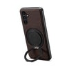 For Samsung Galaxy A15 5G Denior A14 Skin Feel Rotating Holder MagSafe Phone Case(Brown)