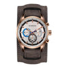 Ochstin 7229 Multifunctional Business Leather Wrist Wrist Waterproof Luminous Quartz Watch(Rose Gold+Dark Brown)