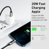 Baseus CATLSK-01 20W USB-C / Type-C to 8 Pin Display Fast Charging Data Cable, Cable Length: 1m(Black)