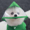 Waterproof Dog & Cat Raincoat with Visor & Shoes, Green, L