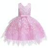 Girls Irregular Embroidered Beaded Bow-knot Tutu Sleeveless Dress Show Dress, Appropriate Height:120cm(Pink)