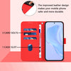 For Samsung Galaxy A26 5G Skin Feel Solid Color Leather Phone Case with Lanyard(Red)
