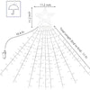 10LM 350 LED Star Waterfall Light Christmas Tree String Lights Outdoor Meteor Light, Plug Spec: US Plug(Warm White Light)